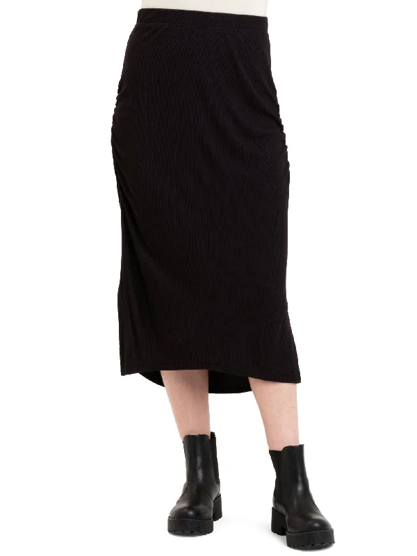 Addie Ruched Feather Rib Skirt