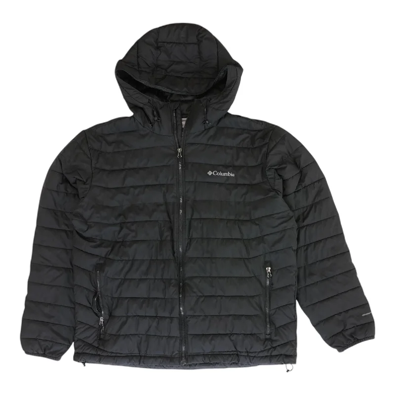 Black Solid Puffer Coat