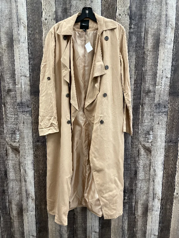 Coat Trench Coat By Forever 21 In Tan, Size: S