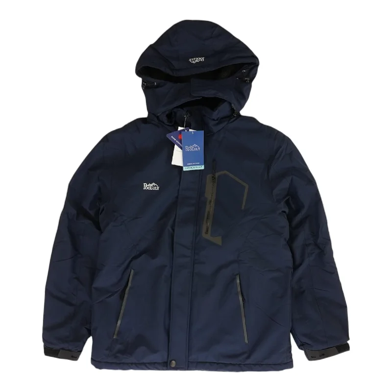 Navy Solid Puffer Coat