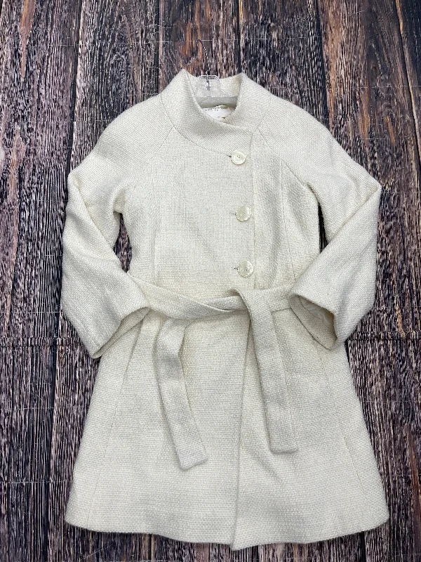 Coat Trench Coat By Cma In Cream, Size: 8