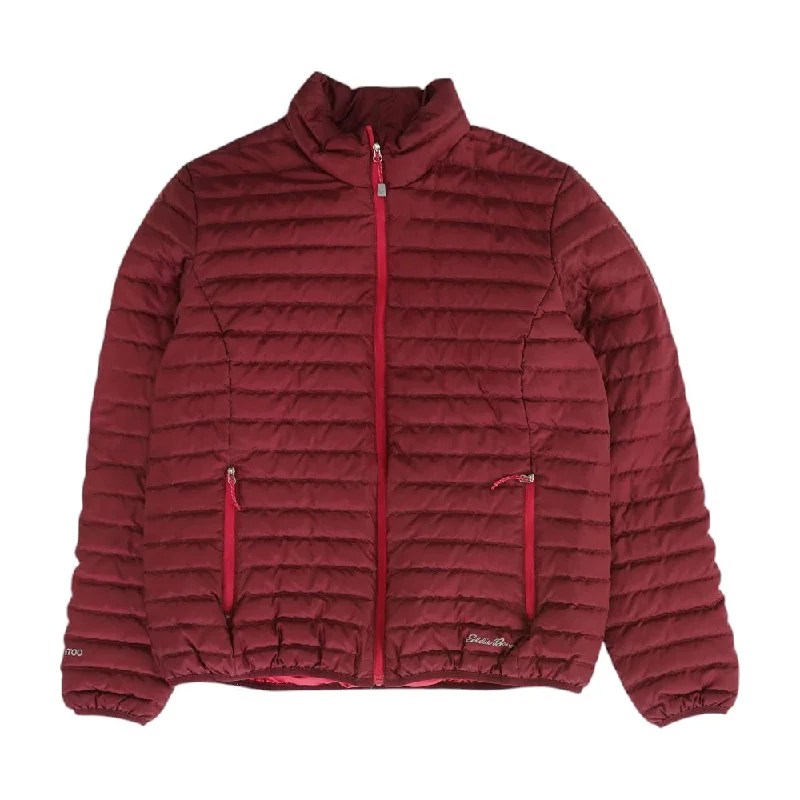 Red Solid Puffer Coat