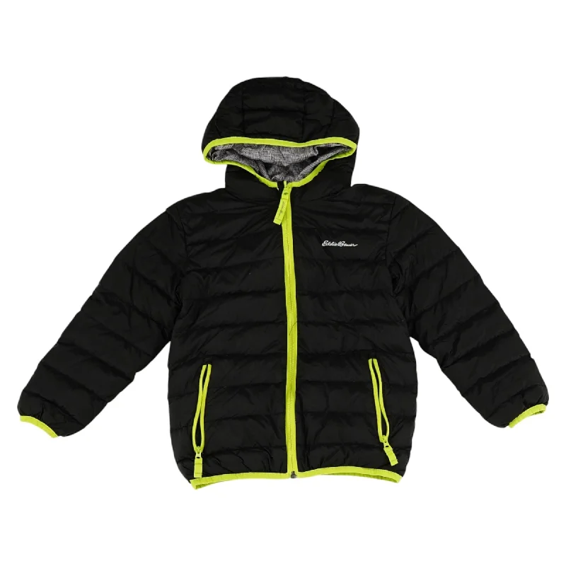Reversible Black Solid Puffer Coat