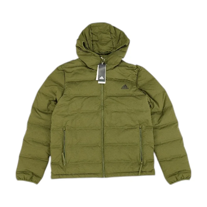 Olive Solid Puffer Coat