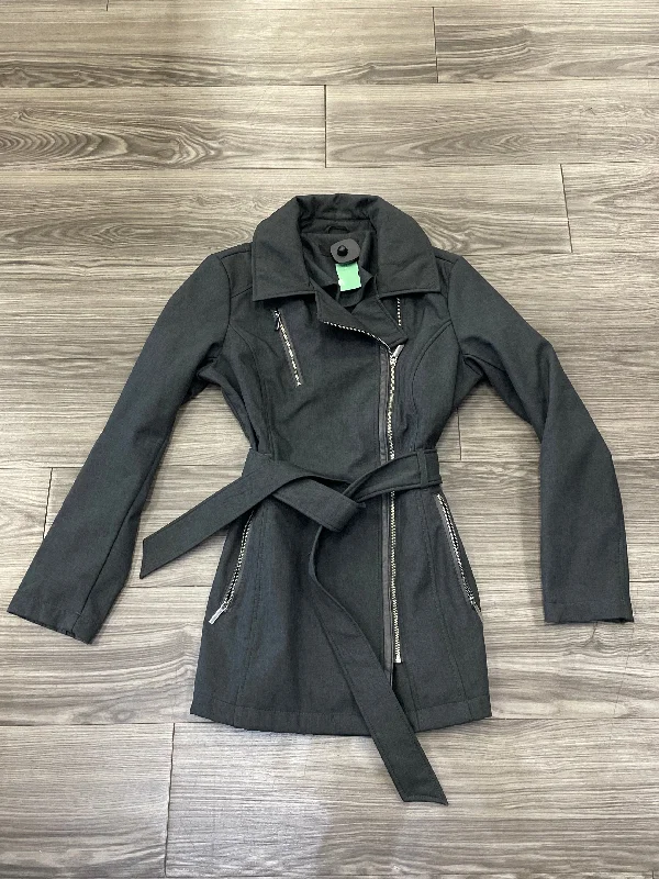 Coat Trench Coat By Cmc In Black, Size: S