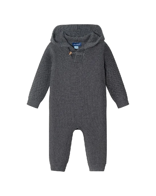 Andy & Evan Hooded Toggle Sweater Romper