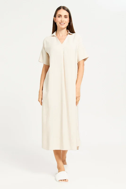 Women Beige Kaftan Dress