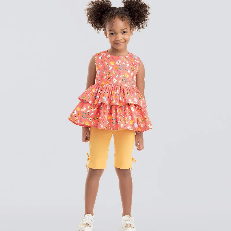 Simplicity Sewing Pattern 9154 Children's Dress, Top, Tunic and Leggings