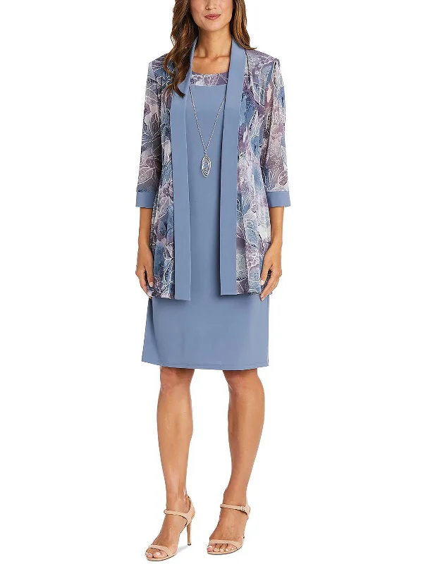 Womens Jacket Sheath Two Piece Dress