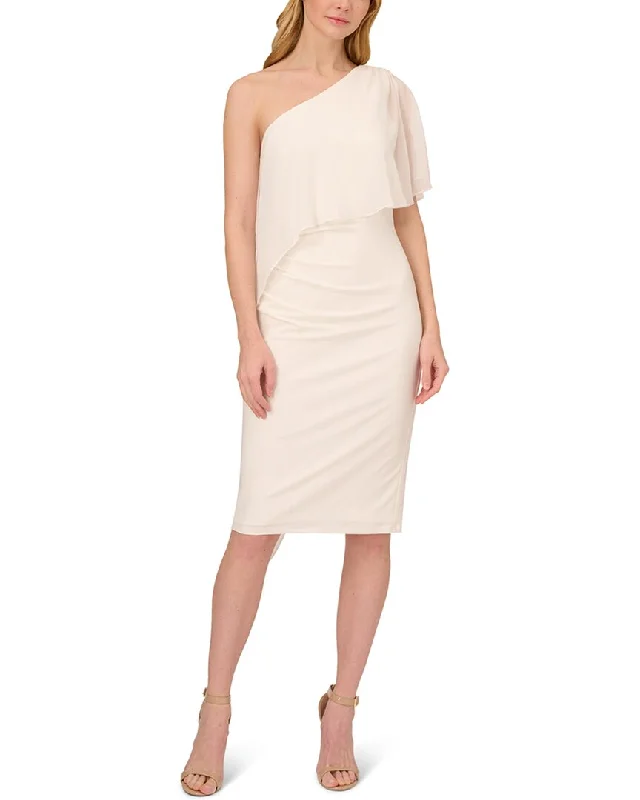 Adrianna Papell Sheath Off The Shoulder Dress