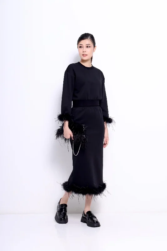 Regina Feather Knit Skirt
