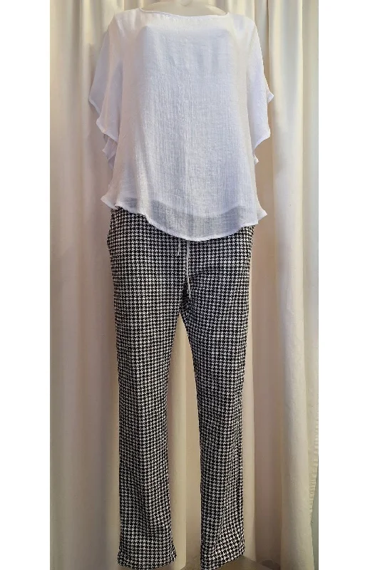 Italian Stretch Pants - Dogstooth