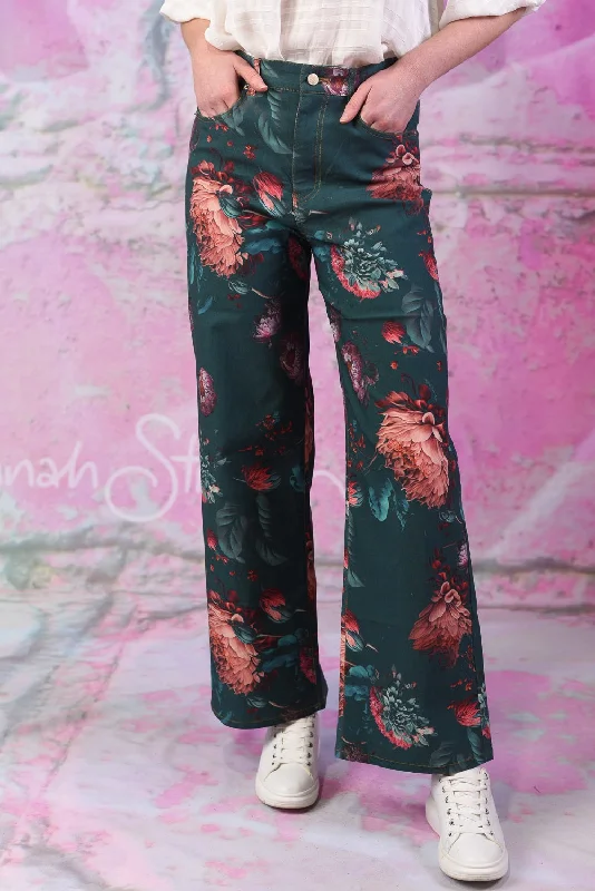 Madison Pant - Green Garden