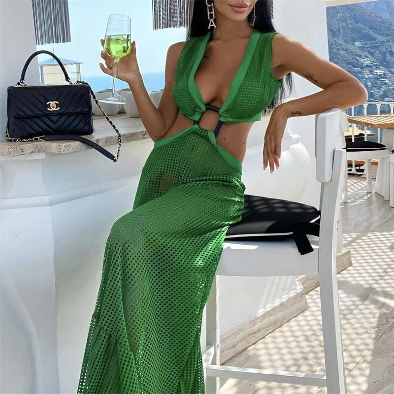 Deep V Elegant Party Dress