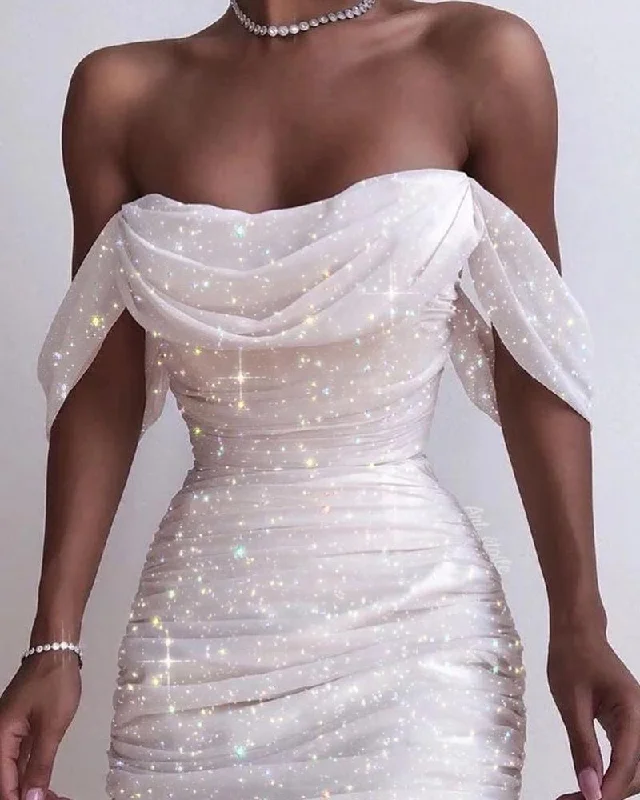 Shiny Sleeveless Party Dress