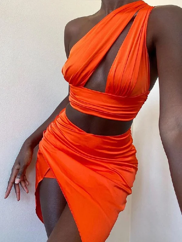 Women Satin Elegant Party Dress
