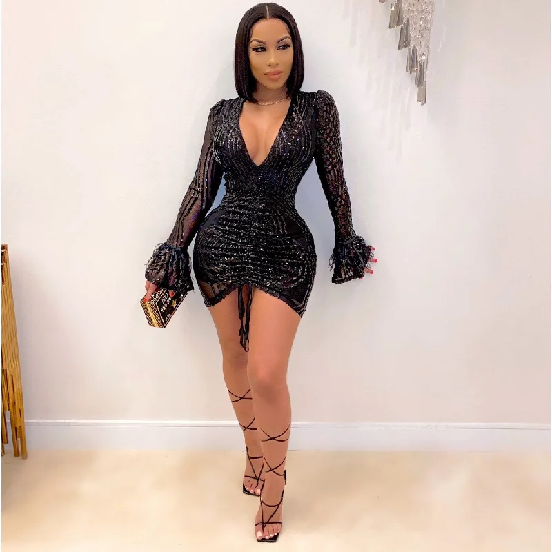Women's V-neck Party Dress