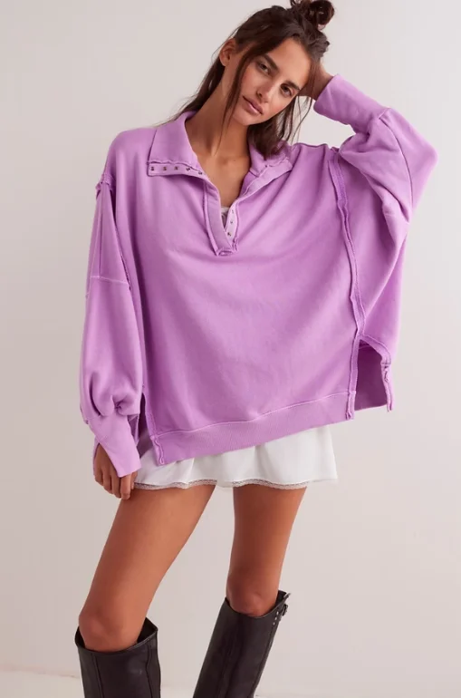 Free People Camden Henley Sweatshirt