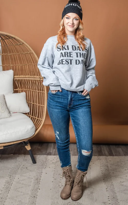 Ski Days Are The Best Days Crewneck Sweatshirt**
