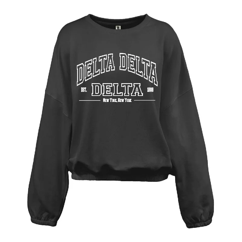 Sorority Bubble Crewneck, Printed Collegiate City Design - P-8334 - CAD
