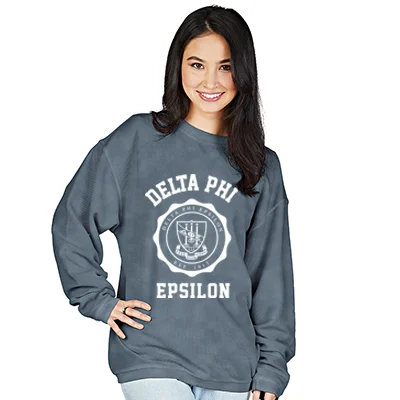 Sorority Crest Corded Crew - Charles River 9930 - DTG
