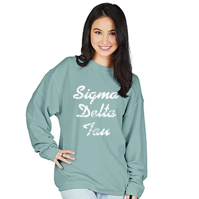 Sorority Script Corded Crew - Charles River 9930 - DTG