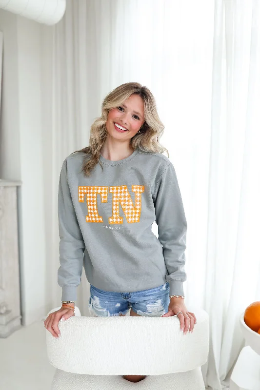 TN Gingham Sweatshirt
