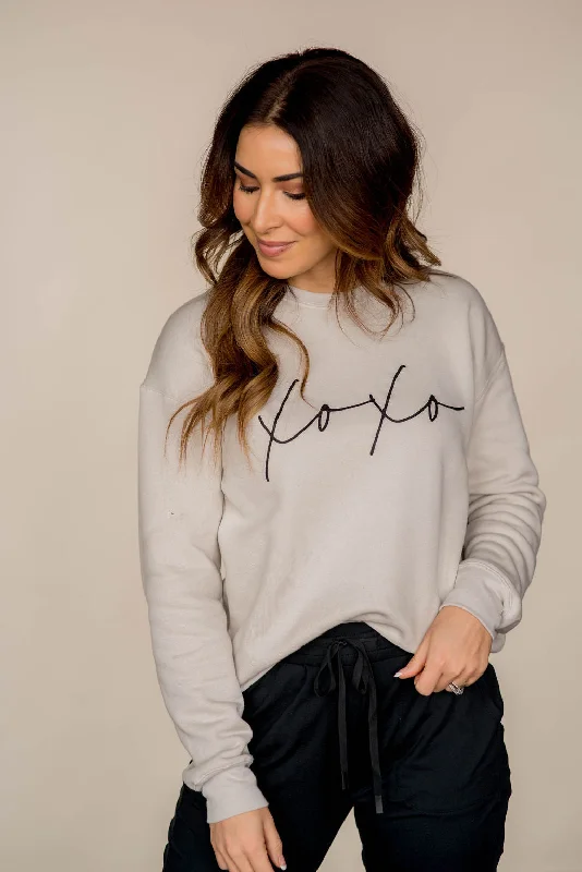 XOXO Cursive Graphic Crewneck