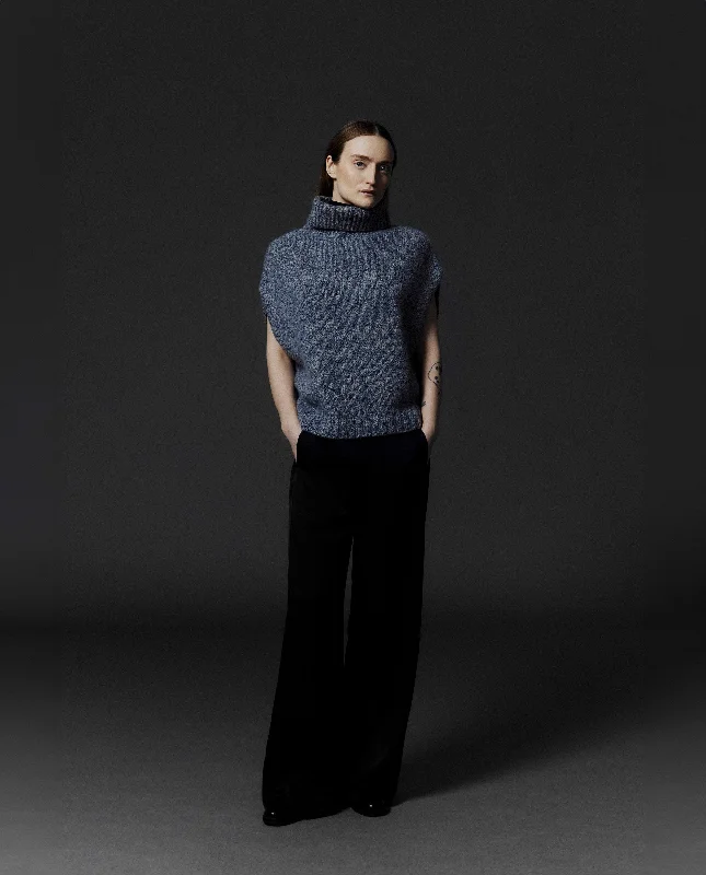 Rollkragen Pullover aus Cashmere in Navy