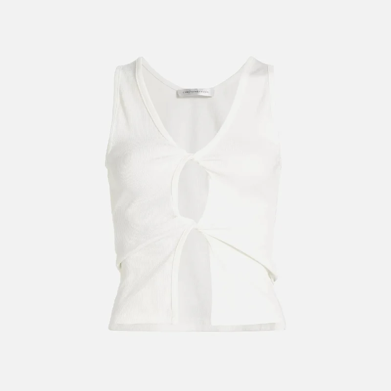 Christopher Esber Open Twist Tank - White