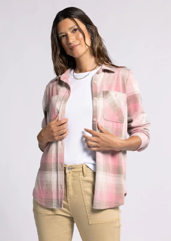 Ivory Salmon Plaid