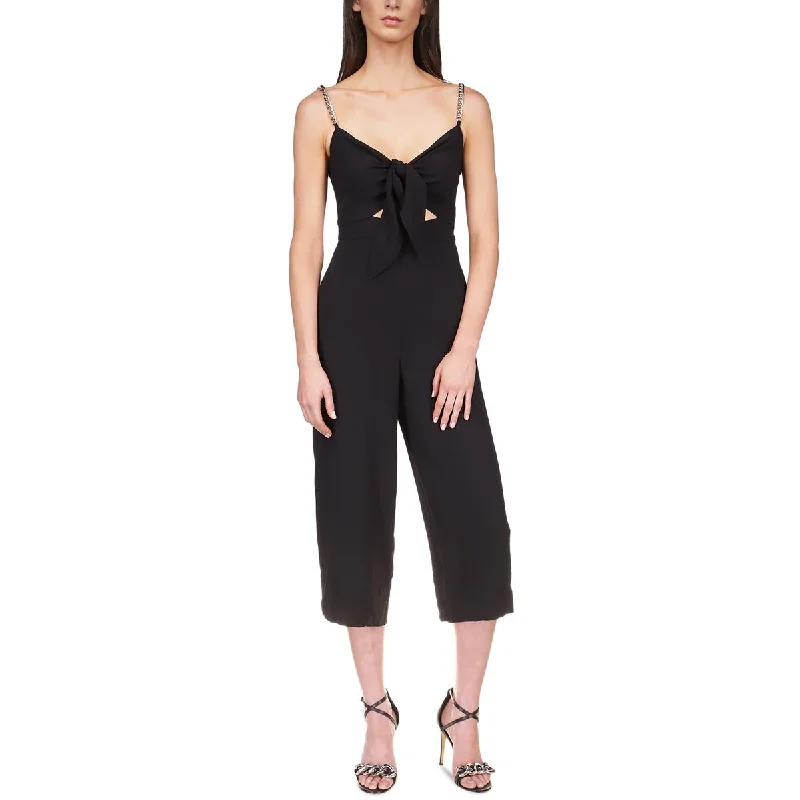 MICHAEL Michael Kors Womens Knot Front Wide Leg Jumpsuit