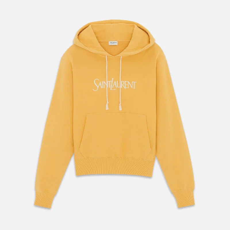 Saint Laurent Large Hoodie - Yellow / Natural