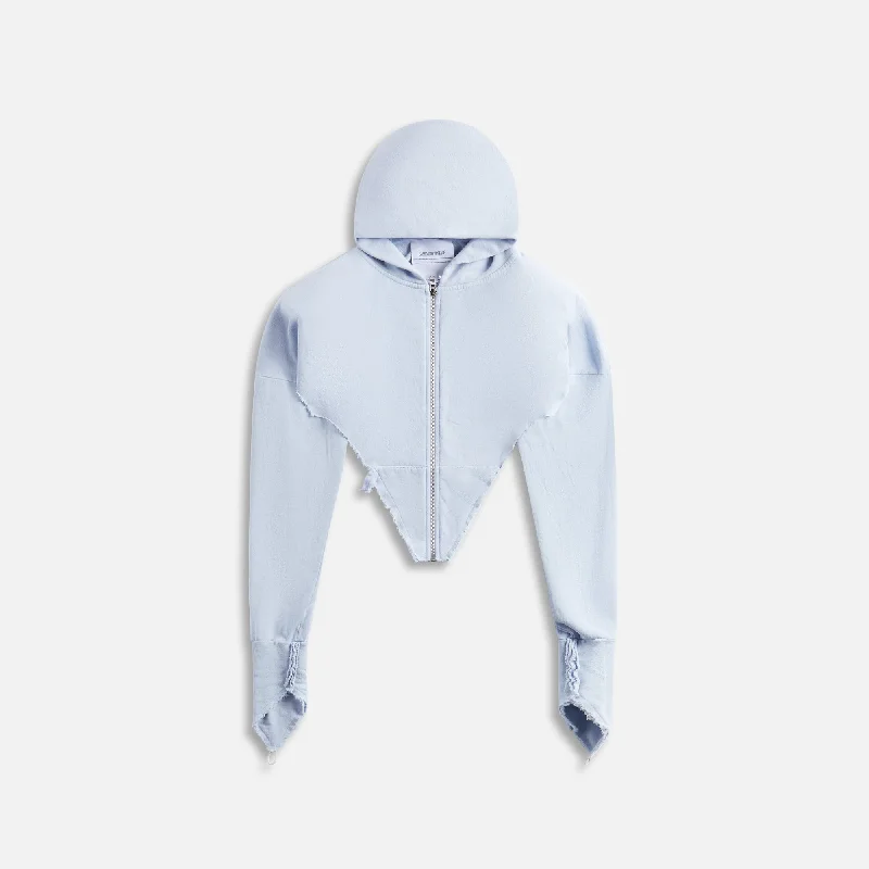 Sami Miro Vintage V Cut Zip Up Hoodie - Blue Lace Agate