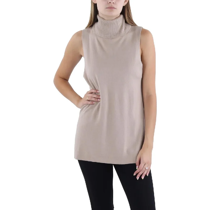 Splendid Womens Mock Neck Tank Turtleneck Sweater