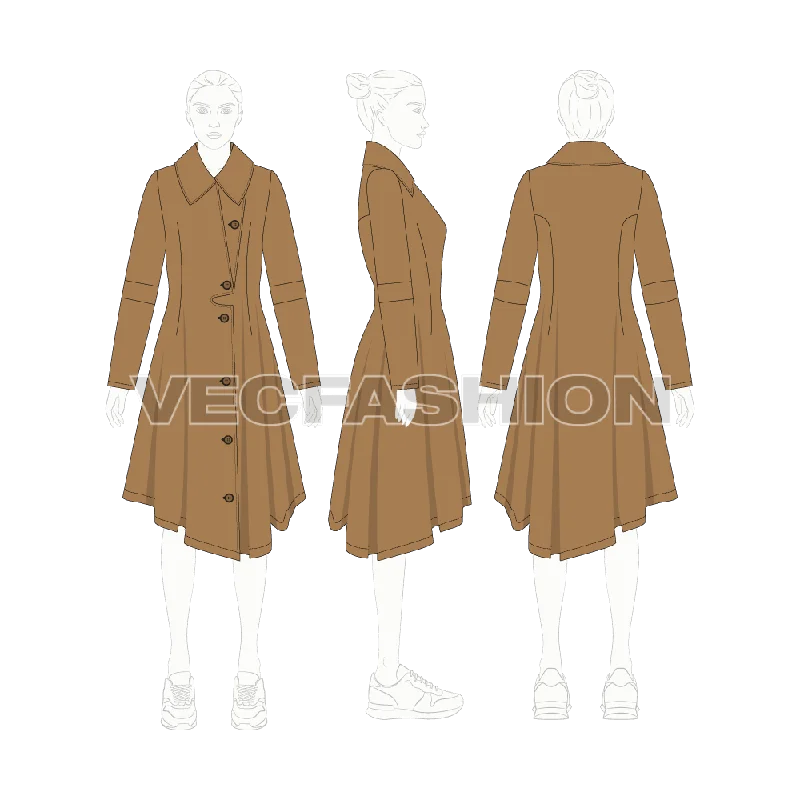 Womens' Over-sized Wool Coat