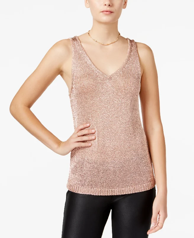 Bar III Metallic Sweater Tank Top