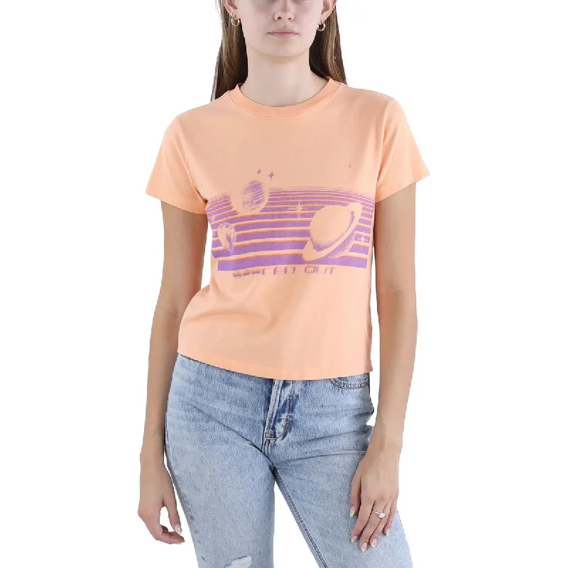 Womens Short Sleeve Printed Graphic T-Shirt