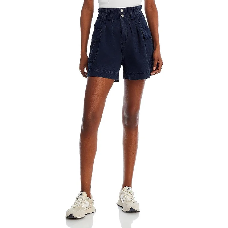 [BLANKNYC] Womens Cotton Blend Utility High-Waist Shorts