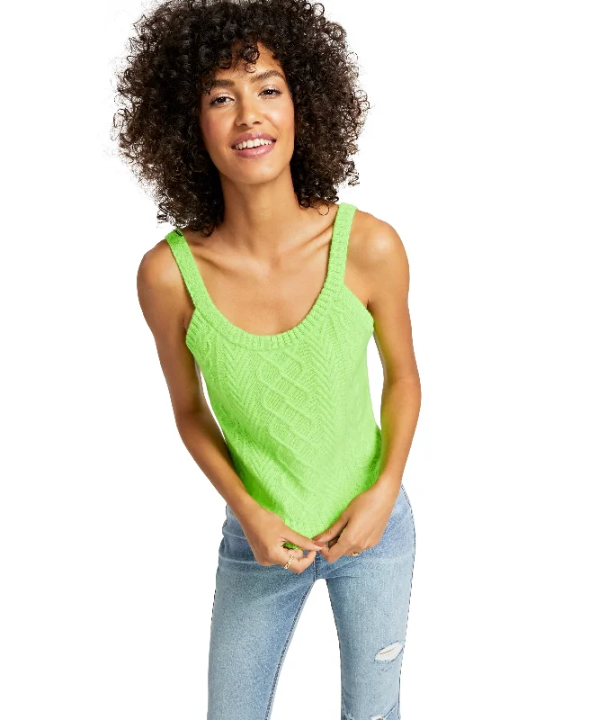 Charter Club Cashmere Mixed Stitch Tank Top