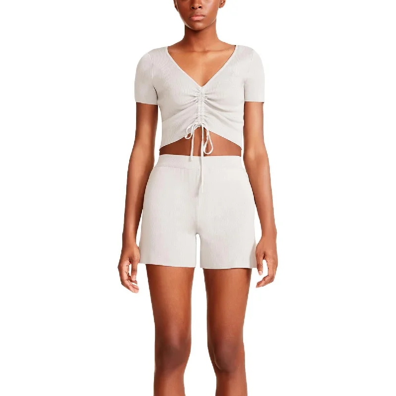 Madden Girl Womens 2PC V-Neck Short Outfit