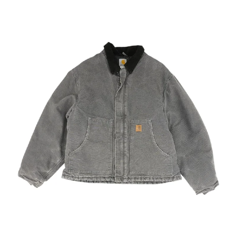 Black Solid Puffer Coat