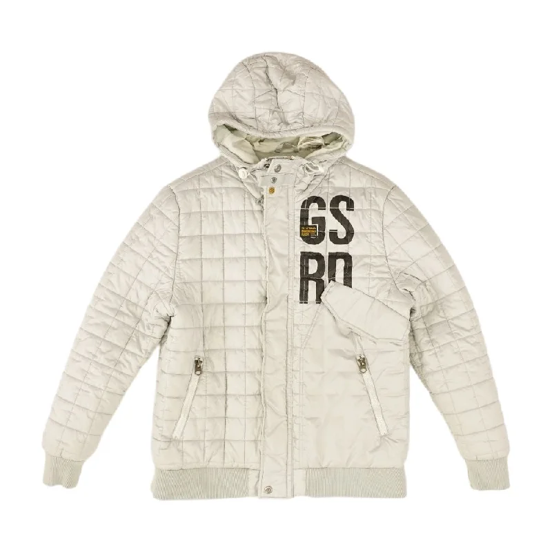 Gray Solid Puffer Coat
