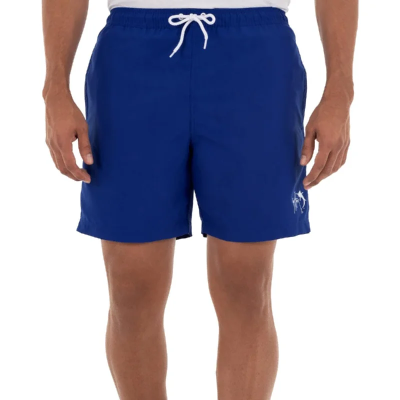 Guy Harvey Mens Billfish Woven Board Shorts Swim Trunks