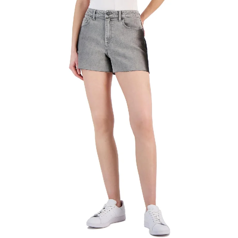 INC Womens High Rise Ombre Cutoff Shorts