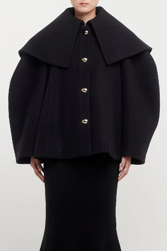 Nina Ricci Cocoon Wool Blend Coat
