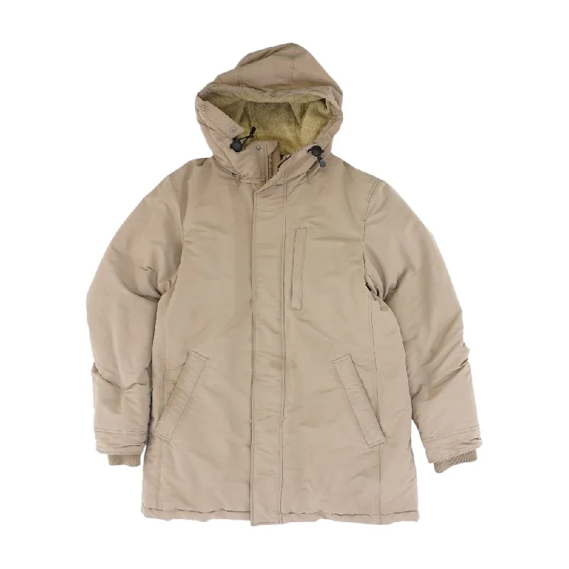 Tan Solid Puffer Coat