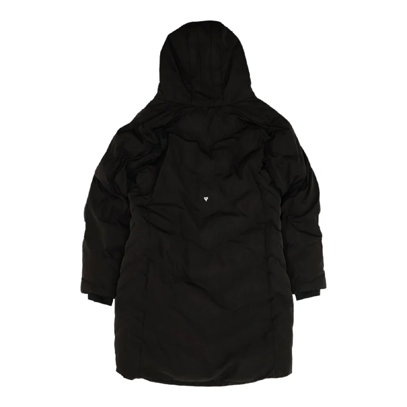 Black Solid Puffer Coat