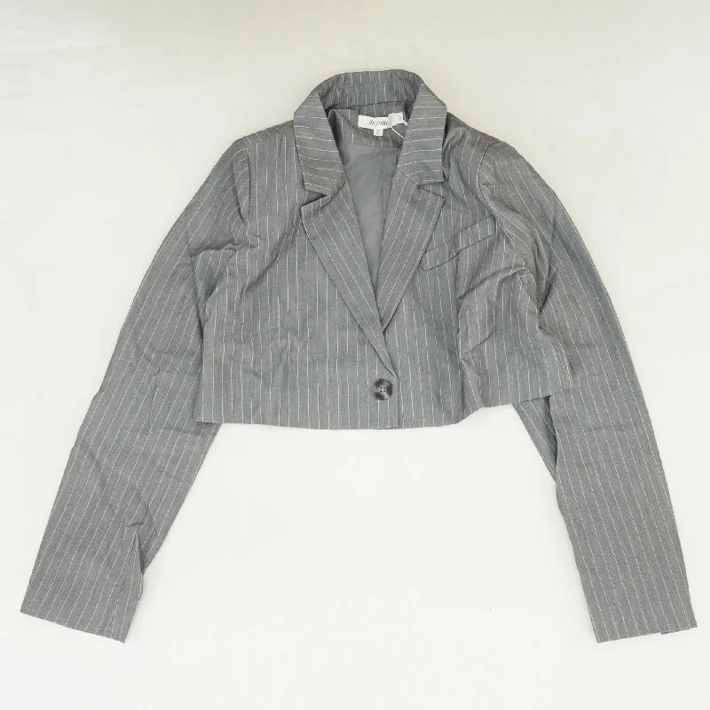 Gray Striped Blazer
