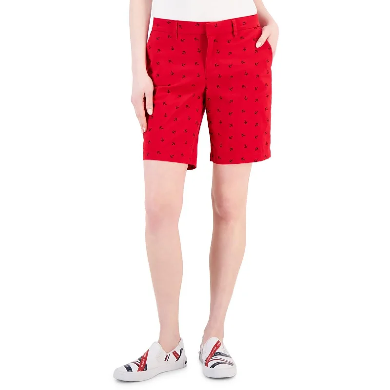 Tommy Hilfiger Womens Printed Midi Bermuda Shorts